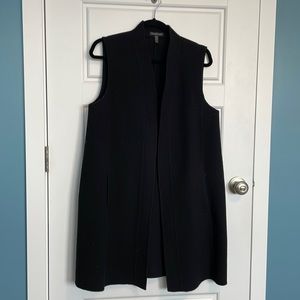 Eileen Fisher black wool vest size S.